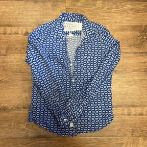 COPY - Frank & Eileen Fish Pattern Button-Down! Brand new! Crinkle fabric.
